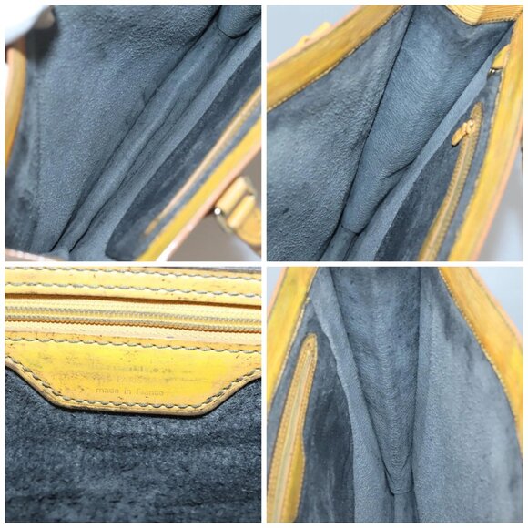 LOUIS VUITTON Epi Sac Plat Hand Bag Yellow - Picture 14 of 15